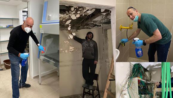 מימין למעלה: פרופ' אריאל מוניץ, משמאל: פרופ' ערן בכרך